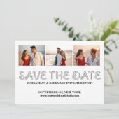 写真は編集可能なカップルの日付を保存結婚する 招待状 (スタンド正面)