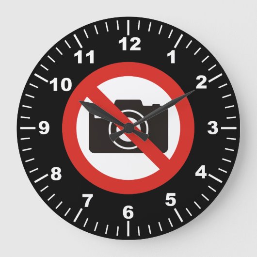 写真は許可されていません ラージ壁時計 (正面)