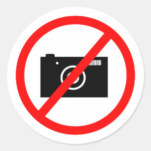 、写真は許可される、カメラ写真を撮りません ラウンドシール
