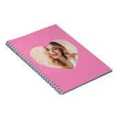写真は顔のハートパーソナライズされたピンク ノートブック (右側)