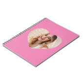 写真は顔のハートパーソナライズされたピンク ノートブック (左側)