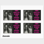 写真は、女性と私たちを侮辱する。 長方形シール (シート)