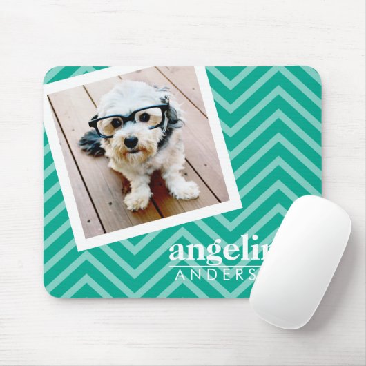 写真はChevronパタモダンーンと名前をカスタムする マウスパッド (マウス)