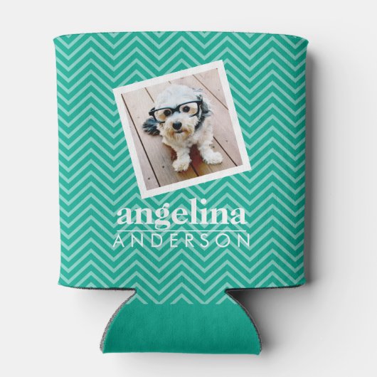 写真はChevronパタモダンーンと名前をカスタムする 缶クーラー (裏面)