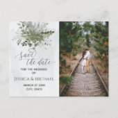 写真ほこりっぽい青い水の色の緑のユーカリ 案内ポストカード (正面)