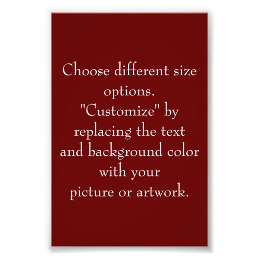 写真またはアートを追加 - あなただけのオリジナルに フォトプリント (正面)