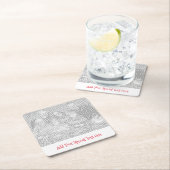 写真またはカスタム画像メッセージの作成紙コースター スクエアペーパーコースター (インサイチュ)