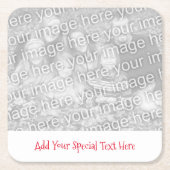 写真またはカスタム画像メッセージの作成紙コースター スクエアペーパーコースター (正面)