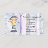 写真またはスケッチ先生または放課後 名刺 (裏面)