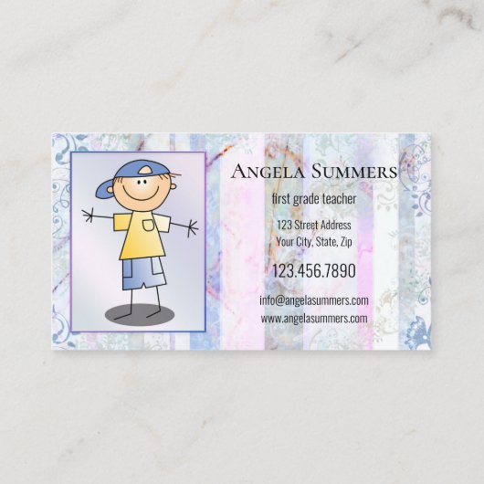 写真またはスケッチ先生または放課後 名刺 (裏面)