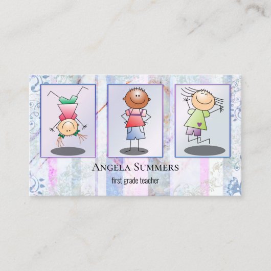 写真またはスケッチ先生または放課後 名刺 (正面)