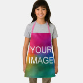 写真またはロゴのテンプレートピンクの子供の女の子をアップロード エプロン (インサイチュ)