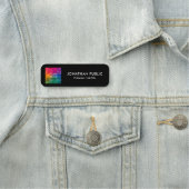 写真またはロゴはこちらパーソナライズされたテンプレート 名札 (インサイチュ)