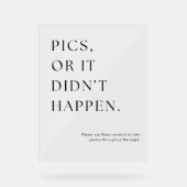 写真または使い捨てカメラの結婚場合 アクリルサイン (正面)