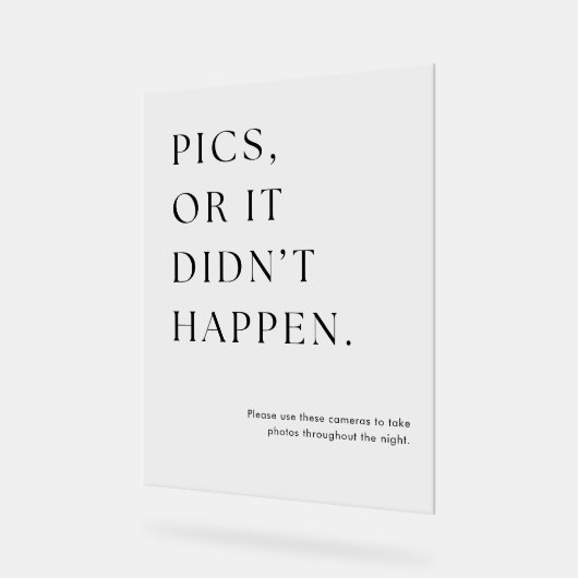 写真または使い捨てカメラの結婚場合 アクリルサイン (傾斜)