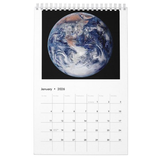 写真または絵画の カレンダー (1月 2026)