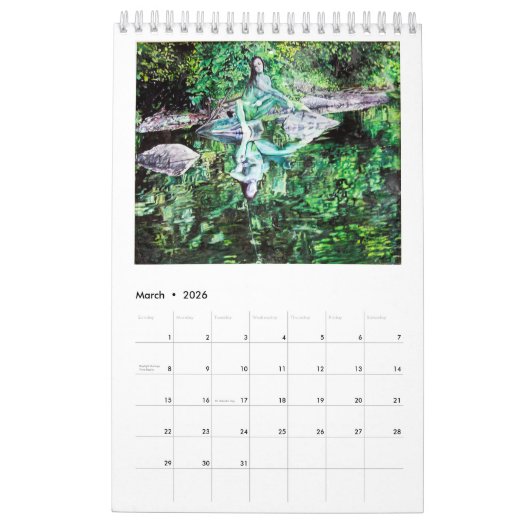 写真または絵画の カレンダー (3月 2026)