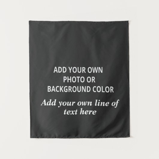 写真または背景色。テキストスロー  タペストリー (正面)