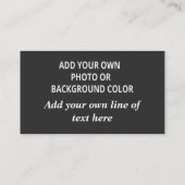 写真または背景色。テキストスロー プレイスカード (裏面)