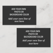 写真または背景色。テキストスロー プレイスカード (正面/裏面)