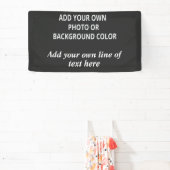 写真または背景色。テキストスロー 横断幕 (インサイチュ)