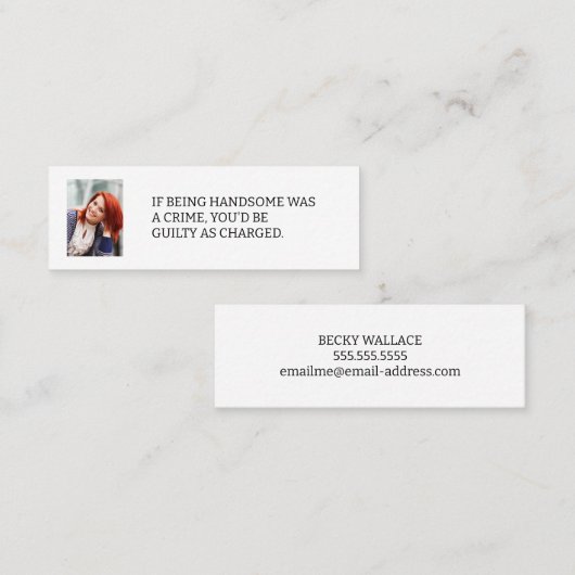 写真もしデートすること通話カード スキニー名刺 (正面/裏面)