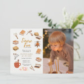 写真もっとカスタムのおもしろい友達キャンプ誕生日 招待状 (スタンド正面)