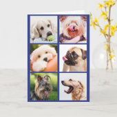写真やかわいい犬のグリーティカスタムングカード カード (黄色い花)