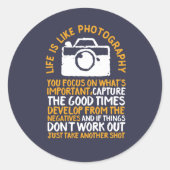 写真やる気を起こさせるが重要なものに焦点を当てる ラウンドシール (正面)