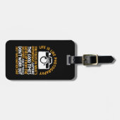 写真やる気を起こさせるが重要なものに焦点を当てる ラゲッジタグ (正面横)