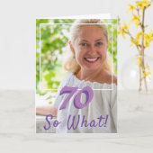 写真やる気を起こさせるを追加する70誕生日 カード (黄色い花)