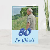 写真やる気を起こさせるを追加する80誕生日 カード (正面)