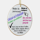 写真や文字 セラミックオーナメント (右)