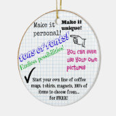 写真や文字 セラミックオーナメント (左)