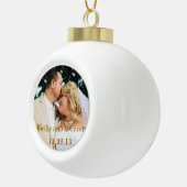 写真や結婚その他のクリスマス装飾を追加する セラミックボールオーナメント (右)