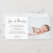 写真ようこそ書道誕生のお知らせカード 案内状 (裏面)