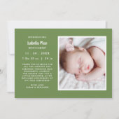 写真より多くのポメリーインセティアホリデイベビー 案内状 (裏面)