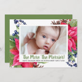 写真より多くのポメリーインセティアホリデイベビー 案内状 (正面/裏面)