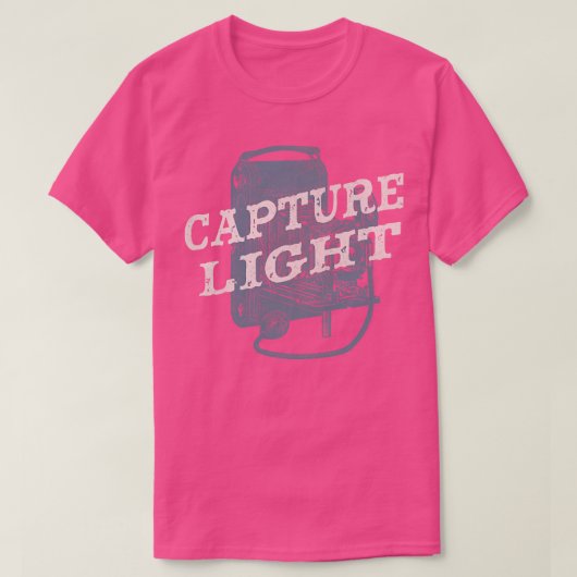 写真をとる 光 ヴィンテージ カメラ Tシャツ (デザイン正面)