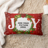 写真をアップロードする自分のクリスマスカスタムを作成する ランバークッション (ブランケット)