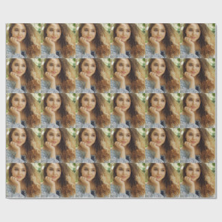 写真をアップロード ラッピングペーパー