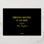 写真をカスタマイズしたリースのクリスマスカード 箔シーズンカード (裏面)