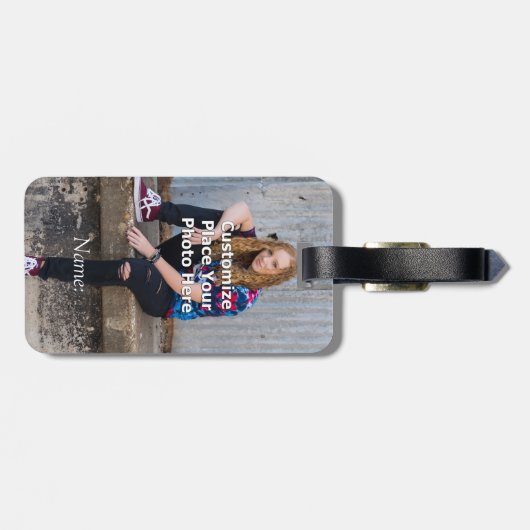 写真をカスタマイズ ラゲッジタグ (裏面横)