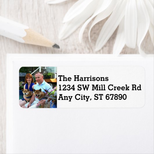 写真をカスタム差出人住所で ラベル (インサイチュ)