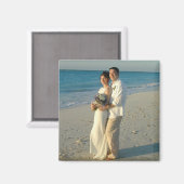 写真をパーソナライズ日付を保存 マグネット (正面/裏面)