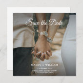 写真をミニマル置き換える日付カードを保存 案内状 (正面/裏面)