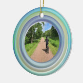 写真をリングや輪に追加するセラミックオーナメント セラミックオーナメント (左)