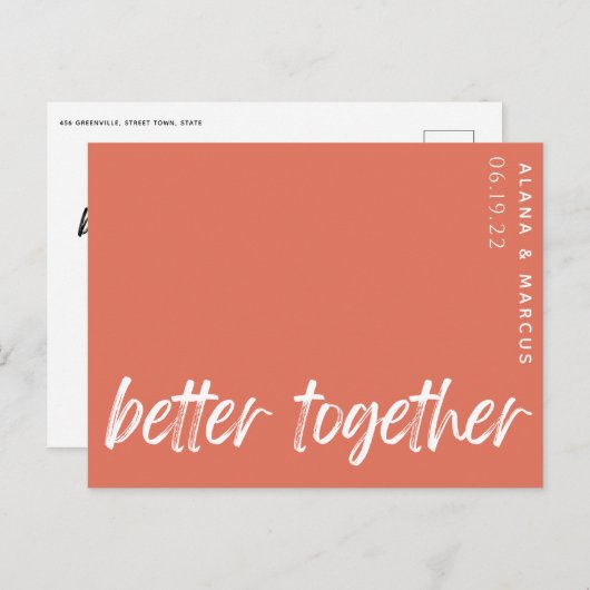 写真を一緒に撮った方がデート・テラコッタを保存しやすい 案内ポストカード (正面/裏面)