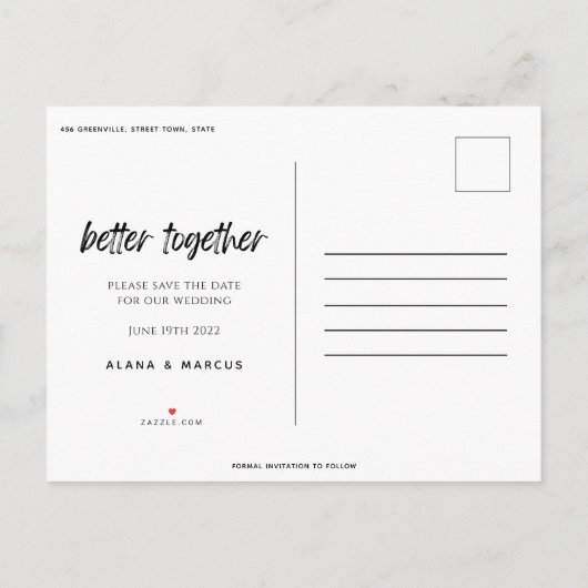 写真を一緒に撮った方がデート・テラコッタを保存しやすい 案内ポストカード (裏面)