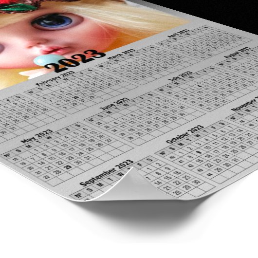 写真を予定表に置き換える ポスター (角)